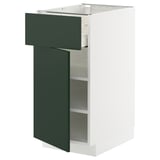 METOD / MAXIMERA Élément bas avec tiroir/porte, blanc/Havstorp vert profond, 40x60 cm
