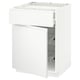 METOD / MAXIMERA Élément bas table cuisson/tir/2corb, blanc/Voxtorp blanc mat, 60x60 cm