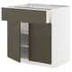 METOD / MAXIMERA Élément bas tiroir/2 portes, blanc/Havstorp brun-beige, 80x60 cm