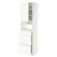 METOD / MAXIMERA Élément haut pr appareils encastrés, blanc/Aspudden blanc mat, 60x60x220 cm