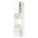 METOD / MAXIMERA Élément haut pr appareils encastrés, blanc Enköping/blanc effet bois, 60x60x240 cm