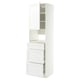 METOD / MAXIMERA Élément haut pr appareils encastrés, blanc Enköping/blanc effet bois, 60x60x220 cm