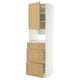 METOD / MAXIMERA Élément haut pr appareils encastrés, blanc/Forsbacka chêne, 60x60x220 cm