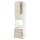 METOD / MAXIMERA Élément haut pr appareils encastrés, blanc/Havstorp beige, 60x60x240 cm