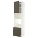 METOD / MAXIMERA Élément haut pr appareils encastrés, blanc/Havstorp brun-beige, 60x60x240 cm