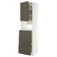 METOD / MAXIMERA Élément haut pr appareils encastrés, blanc/Havstorp brun-beige, 60x60x220 cm