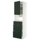 METOD / MAXIMERA Élément haut pr appareils encastrés, blanc/Havstorp vert profond, 60x60x220 cm