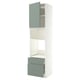 METOD / MAXIMERA Élément haut pr appareils encastrés, blanc/Nickebo gris mat-vert, 60x60x240 cm