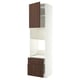 METOD / MAXIMERA Élément haut pr appareils encastrés, blanc/Sinarp brun, 60x60x240 cm