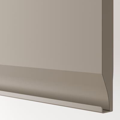 METOD / MAXIMERA Élément haut pr appareils encastrés, blanc/Upplöv beige foncé mat, 60x60x240 cm