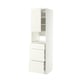 METOD / MAXIMERA Élément haut pr appareils encastrés, blanc/Vallstena blanc, 60x60x220 cm