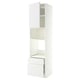METOD / MAXIMERA Élément haut pr appareils encastrés, blanc/Voxtorp blanc mat, 60x60x240 cm