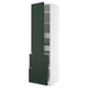 METOD / MAXIMERA Élément haut+tablettes/4tir/pte/2fc, blanc/Havstorp vert profond, 60x60x220 cm