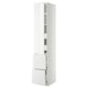 METOD / MAXIMERA Élément haut+tablettes/4tir/pte/2fc, blanc/Ringhult blanc, 40x60x220 cm