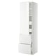 METOD / MAXIMERA Élément haut+tablettes/4tir/pte/2fc, blanc/Ringhult blanc, 60x60x220 cm