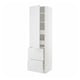 METOD / MAXIMERA Élément haut+tablettes/4tir/pte/2fc, blanc/Stensund blanc, 60x60x220 cm