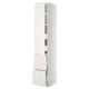 METOD / MAXIMERA Élément haut+tablettes/4tir/pte/2fc, blanc/Veddinge blanc, 40x60x220 cm