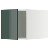METOD Surmeuble, blanc/Kallarp gris-vert foncé brillant, 40x40 cm