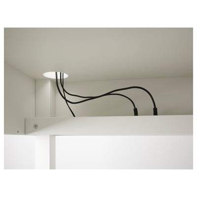 MICKE Poste de travail d'angle, blanc, 100x142 cm