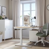MITTZON Bureau, plaqué chêne blanc, 160x80 cm