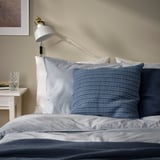MOROTSMOTT Housse de coussin, bleu foncé/bleu gris, 50x50 cm