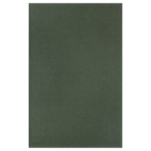MORUM Tapis tissé à plat, int/extérieur, vert foncé, 200x300 cm