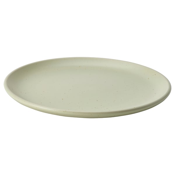 MOSSMAL Petite assiette, motif à pois/vert clair, 18 cm