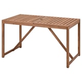 NÄMMARÖ Table, extérieur, teinté brun clair, 140x75 cm