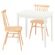 NÄSINGE / HÖGVED Table et 2 chaises, blanc/plaqué bouleau, 80x60 cm
