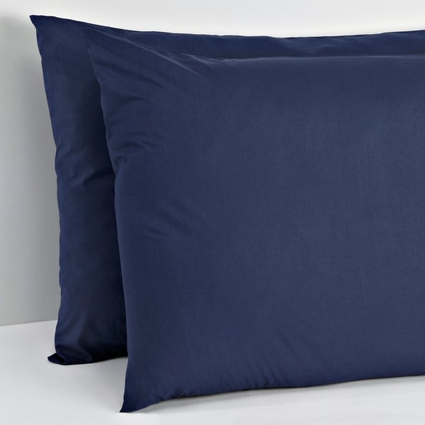 NEJLIKROT Taie d'oreiller, bleu foncé, 65x100 cm