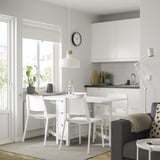 NORDEN / TEODORES Table et 4 chaises, blanc/blanc, 26/89/152 cm