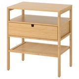 NORDKISA Table de chevet, bambou, 60x40 cm