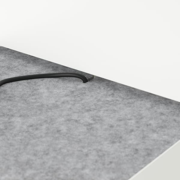 NORDLI Cadre de lit av rangt et matelas, avec tête de lit blanc/Vågstranda ferme, 140x200 cm