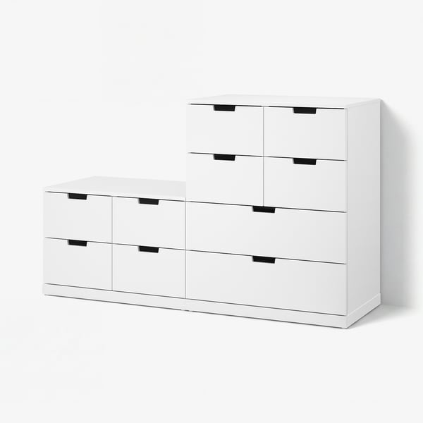 NORDLI Commode 10 tiroirs, blanc, 160x99 cm