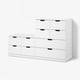 NORDLI Commode 10 tiroirs, blanc, 160x99 cm