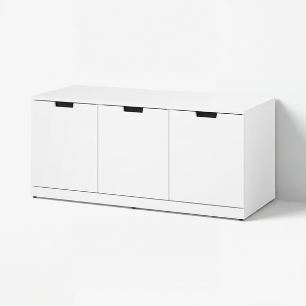 NORDLI Commode 3 tiroirs, blanc, 120x54 cm