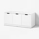 NORDLI Commode 3 tiroirs, blanc, 120x54 cm