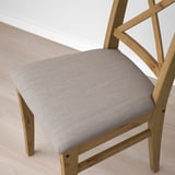 NORDVIKEN / INGOLF Table et 4 chaises, vernis effet anc/Nolhaga gris-beige vernis effet anc, 152/223 cm