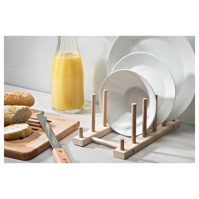 NYPLOCKAD Sup ustens/sup assiettes/égouttoir, hêtre