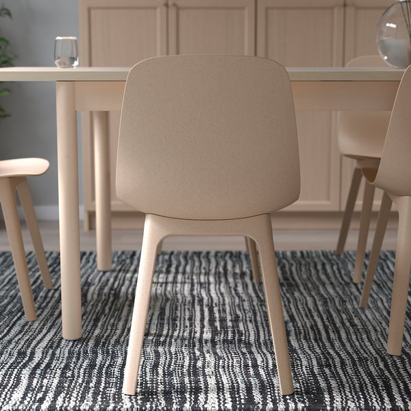 ODGER Chaise, blanc/beige