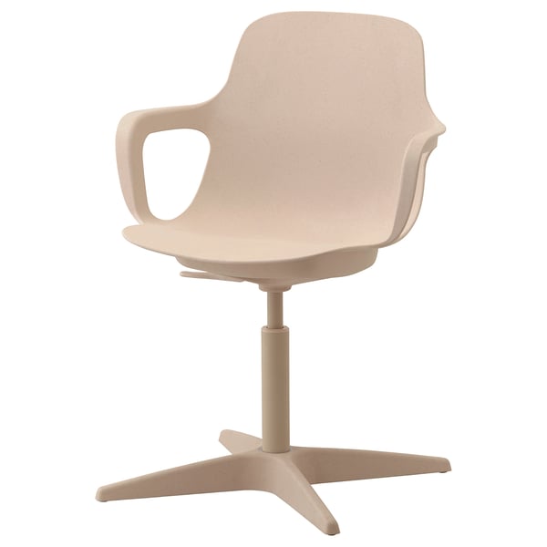 ODGER Chaise pivotante, blanc/beige