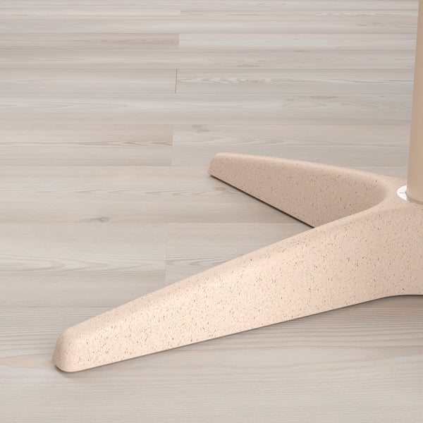 ODGER Chaise pivotante, blanc/beige