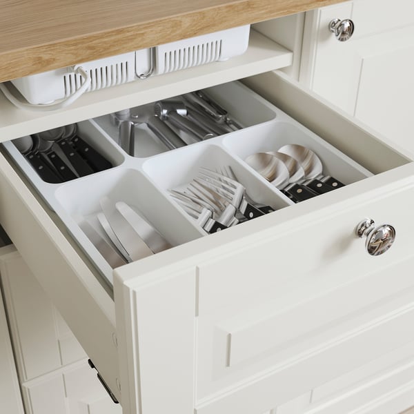 ÖNNERUP Kitchenette, blanc cassé, 130x64x219 cm