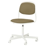 ÖRFJÄLL Chaise pivotante, blanc/Vissle jaune vert