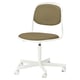 ÖRFJÄLL Chaise pivotante, blanc/Vissle jaune vert
