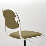 ÖRFJÄLL Chaise pivotante, blanc/Vissle jaune vert