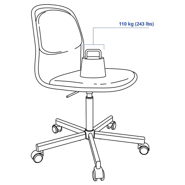 ÖRFJÄLL Chaise pivotante, blanc/Vissle jaune vert
