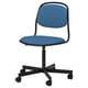 ÖRFJÄLL Chaise pivotante, noir/Vissle bleu