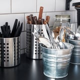 ORDNING Pot à ustensiles de cuisine, acier inoxydable, 18 cm