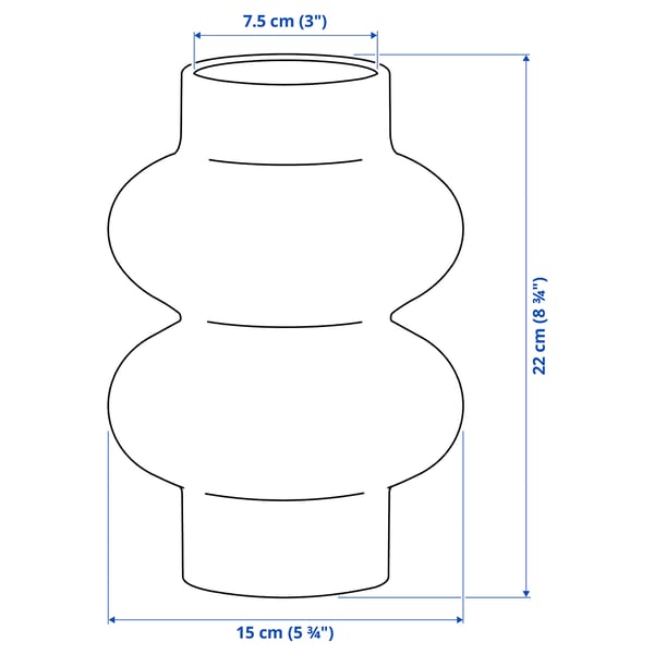 PÄRLHÄGG Vase, beige, 22 cm